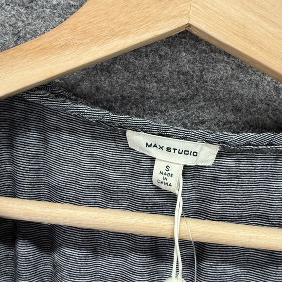 New Max Studio Dress Women S Small Gray Maxi Long V-Neck Sleeveless Rayon Casual - Picture 3 of 8